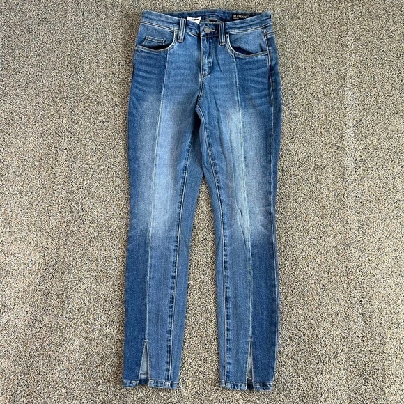 Nwt BlankNYC The Bond Ankle Slit Mid Rise Skinny Leg Stretch Denim Jeans 25 - Picture 1 of 7